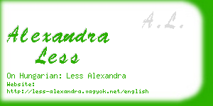 alexandra less business card